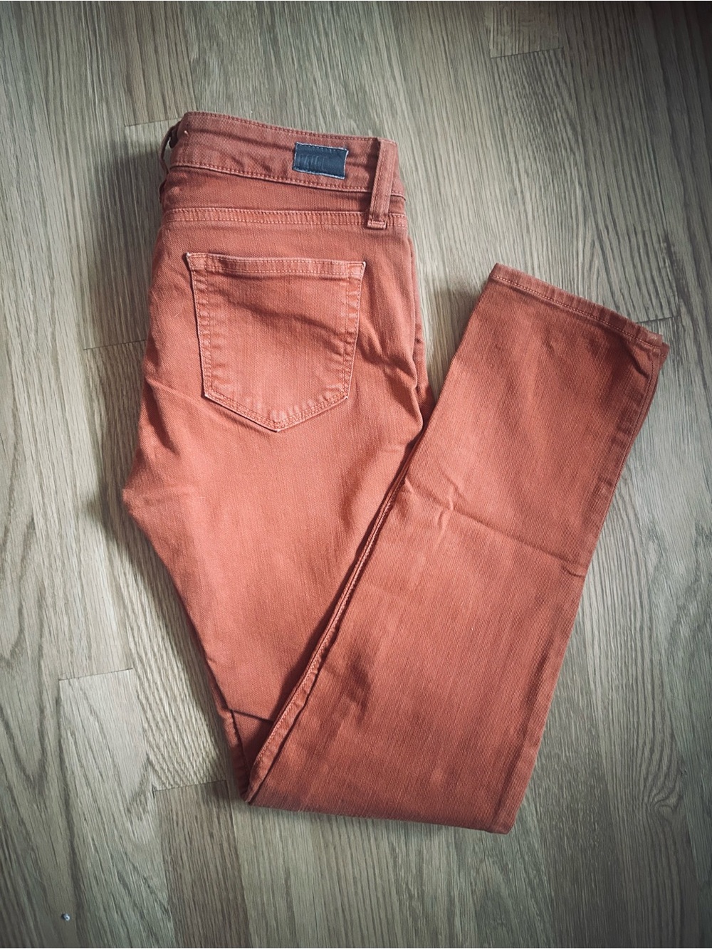 PAIGE Women's Burnt Orange Skinny Jeans